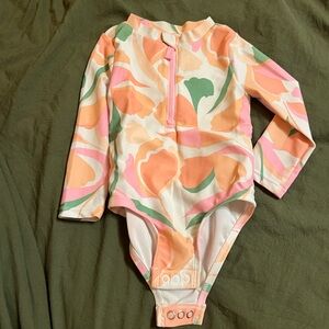 Carter's Peach and Green Baby Bodysuit